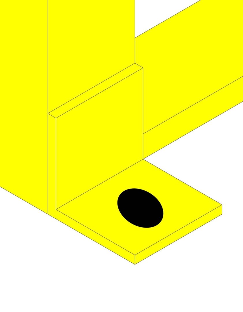 Aircraft rack mounting clip detail