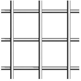 A metal grid with bars on each side.