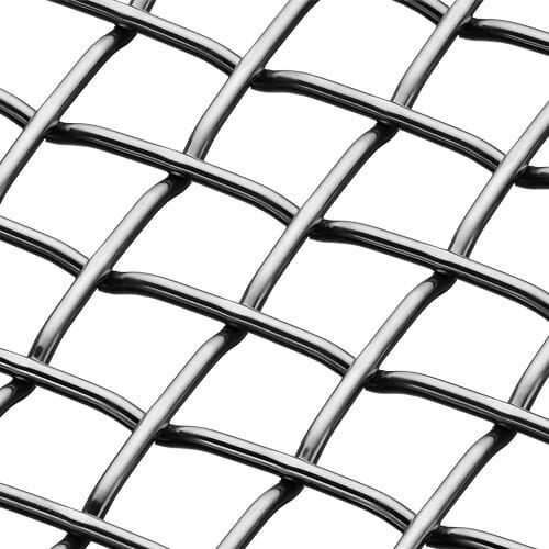 A close up of the metal grid on a white background