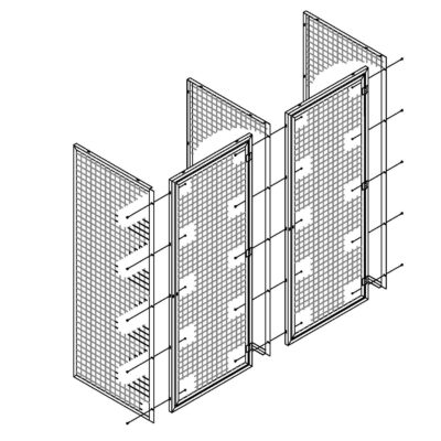 wire mesh tenant storage locker standard assembly