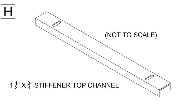 How-to manual detail H showing the slotted stiffener top channel