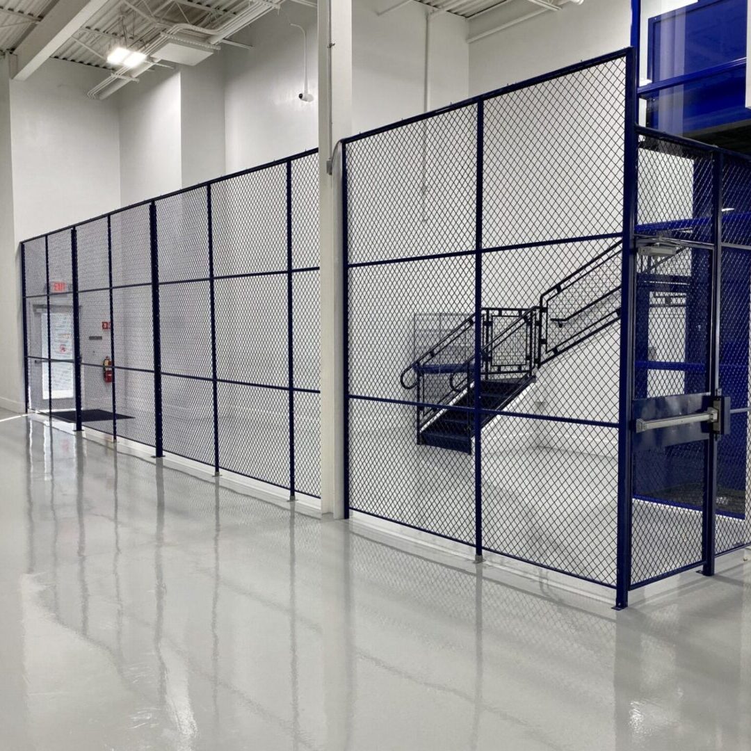 MaxGuard series wire mesh partitions for warehouses and commerical applications