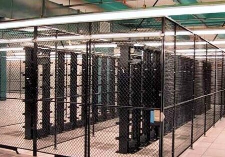 A room filled with lots of racks and wires.